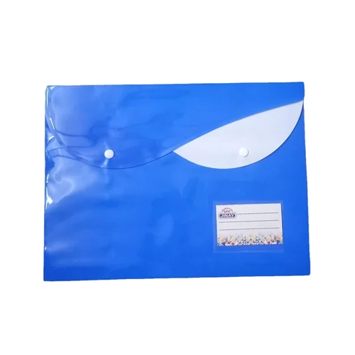 Plastic Single Button File Folder - High-Quality Plastic, Various Sizes Available | Ideal for Document Organization
