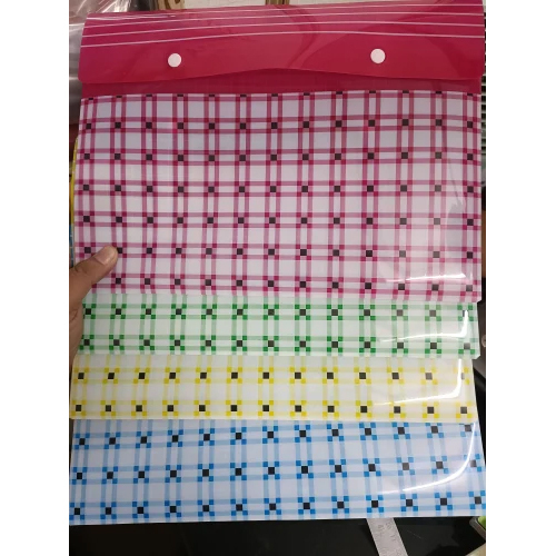 Printed Double Button File Folder - Plastic, Various Sizes Available | Rectangular Shape, High Quality Design for Office Use