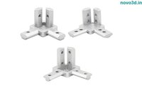End Corner Bracket 3 Way Connector - Aluminum Alloy, Designed For 2020/3030/4040 Series Profiles , Ideal For 3d Printers, Cnc Routers, Robotics Projects