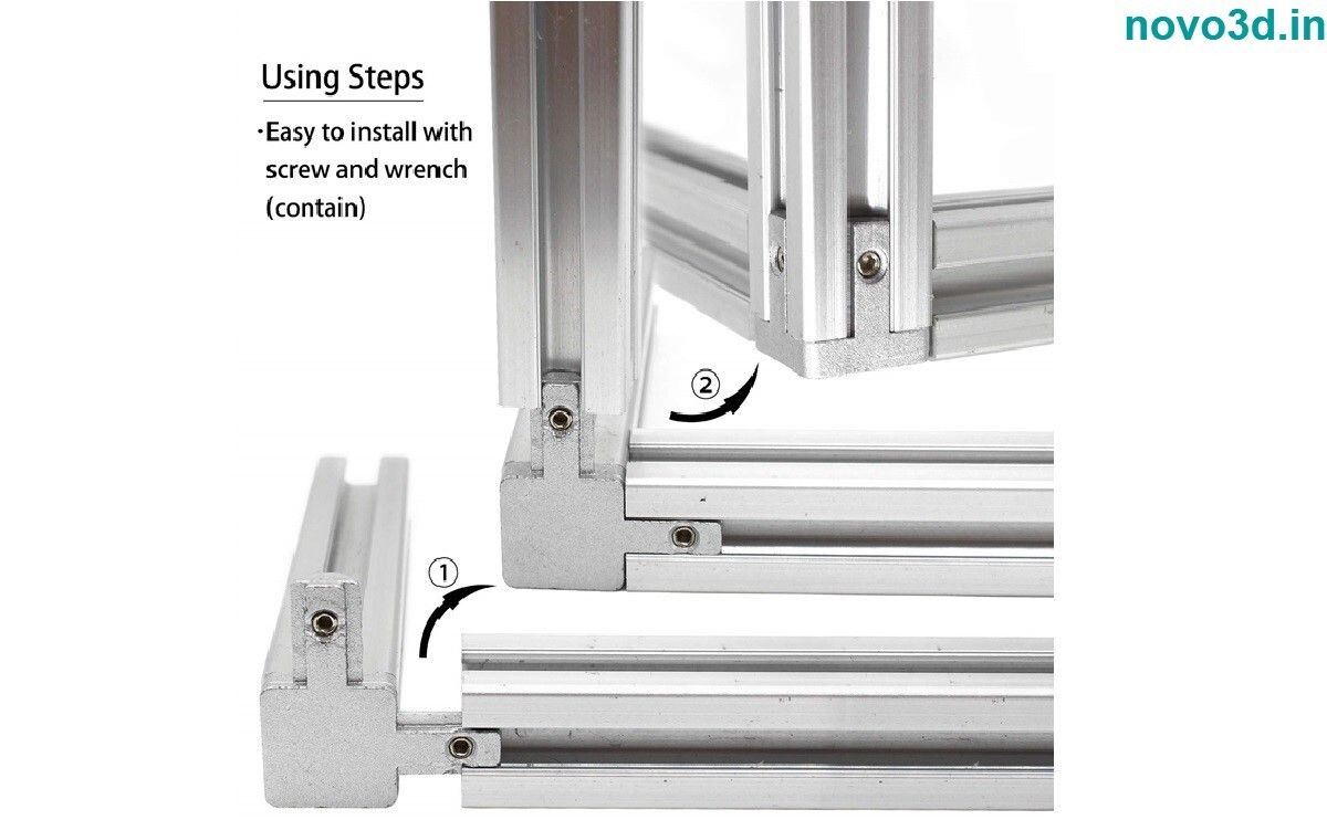 End corner bracket 3 way connector