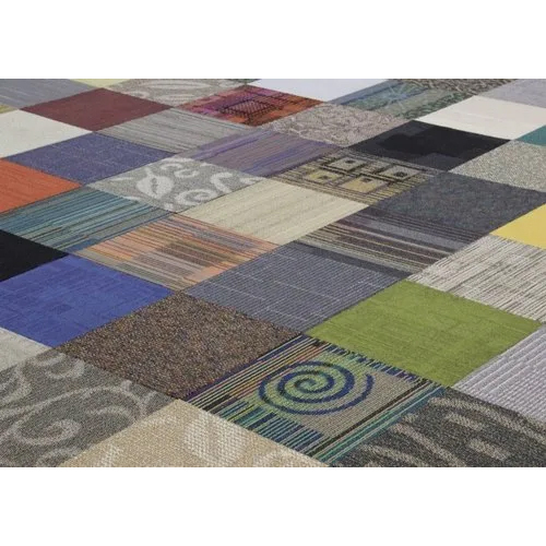 Multi Color Non Woven Carpet Tiles