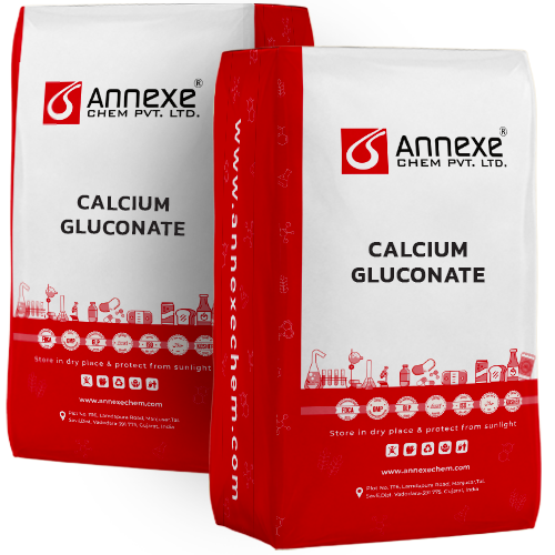 Calcium Gluconate BP - 98.5% to 102.0% Purity | Pharmaceutical Grade, White Crystalline Powder, 448.39 g/mol, Water Soluble, Shelf Life 5 Years