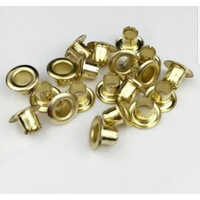 Brass Eyelets - 5 Mm Diameter, 9 Mm Size With 6 Mm Length | Golden Coated, Polished Finish, Round Shape