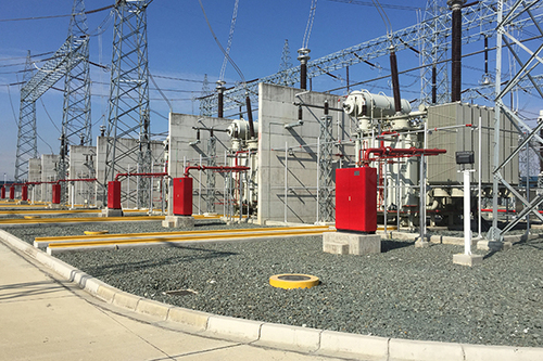 High Voltage Transformer Fire Suppression System