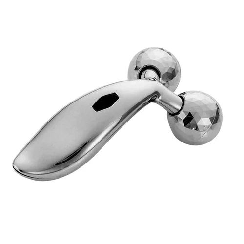 Silver 3 D Face Massager Roller