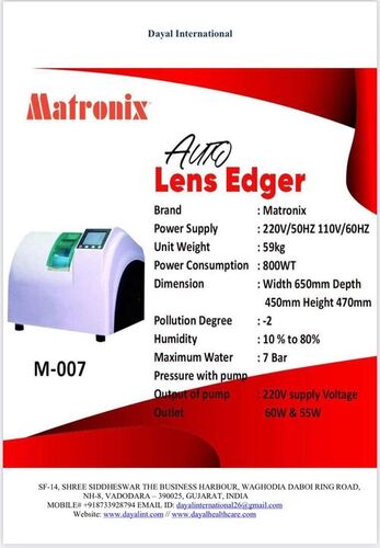 Auto Lens Edger