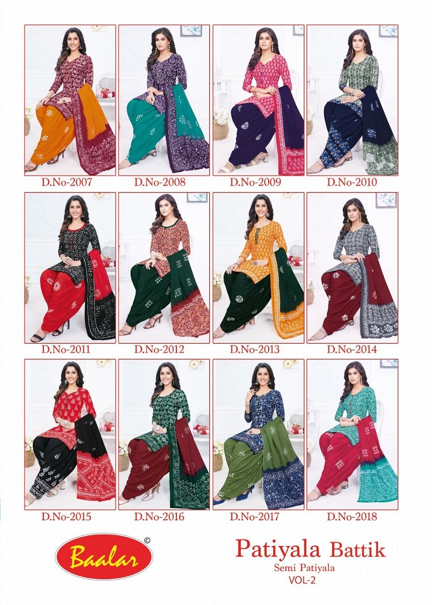 Baalar Battik Patiyala Special Vol-2 - Dress Material