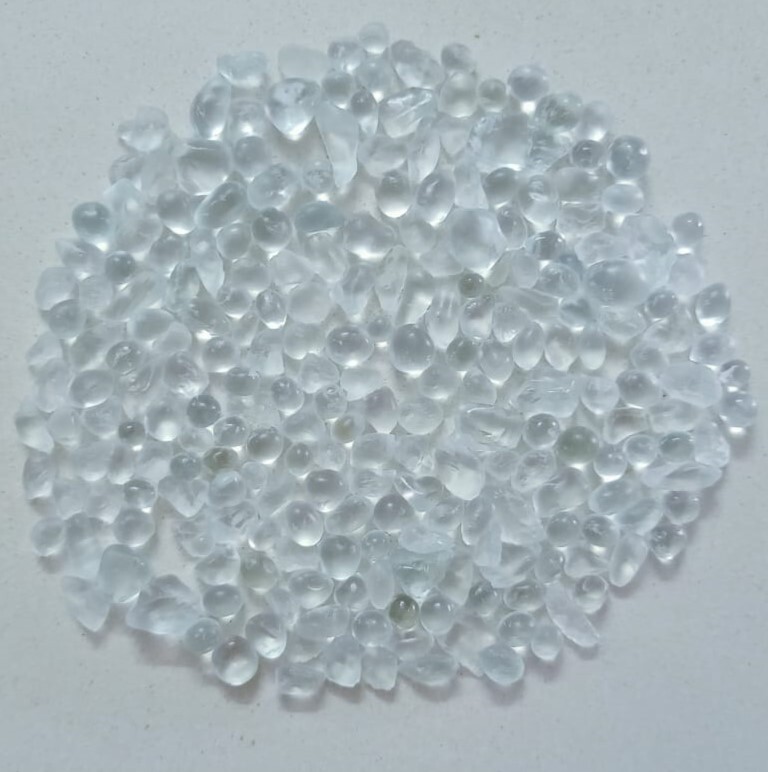 premium quality Blue color Crushed Glass Chips Cullet for flooring terrazo tiles and industrial epoxy floring