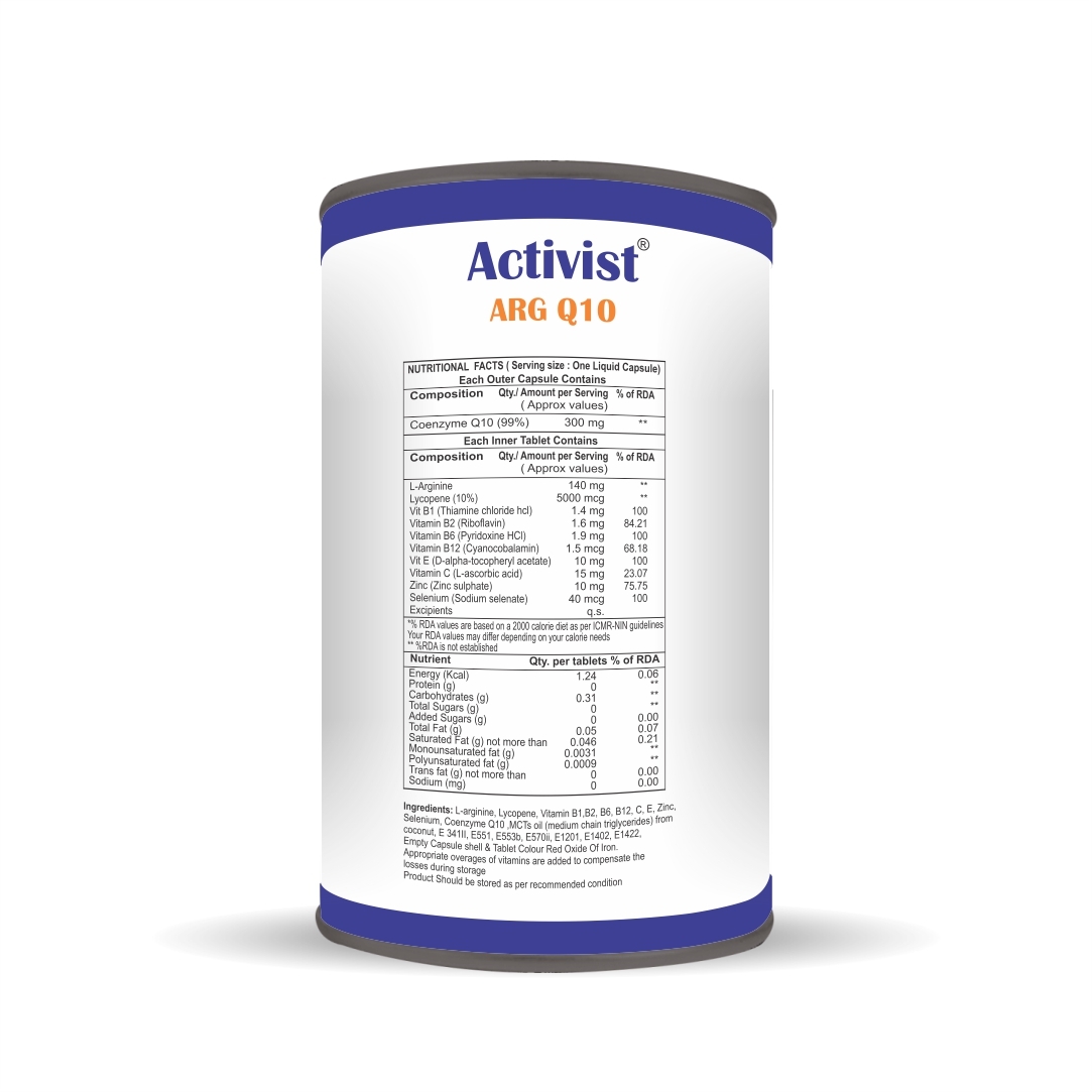 Activist-Arg Q10 Mens Fertility 30 capsules