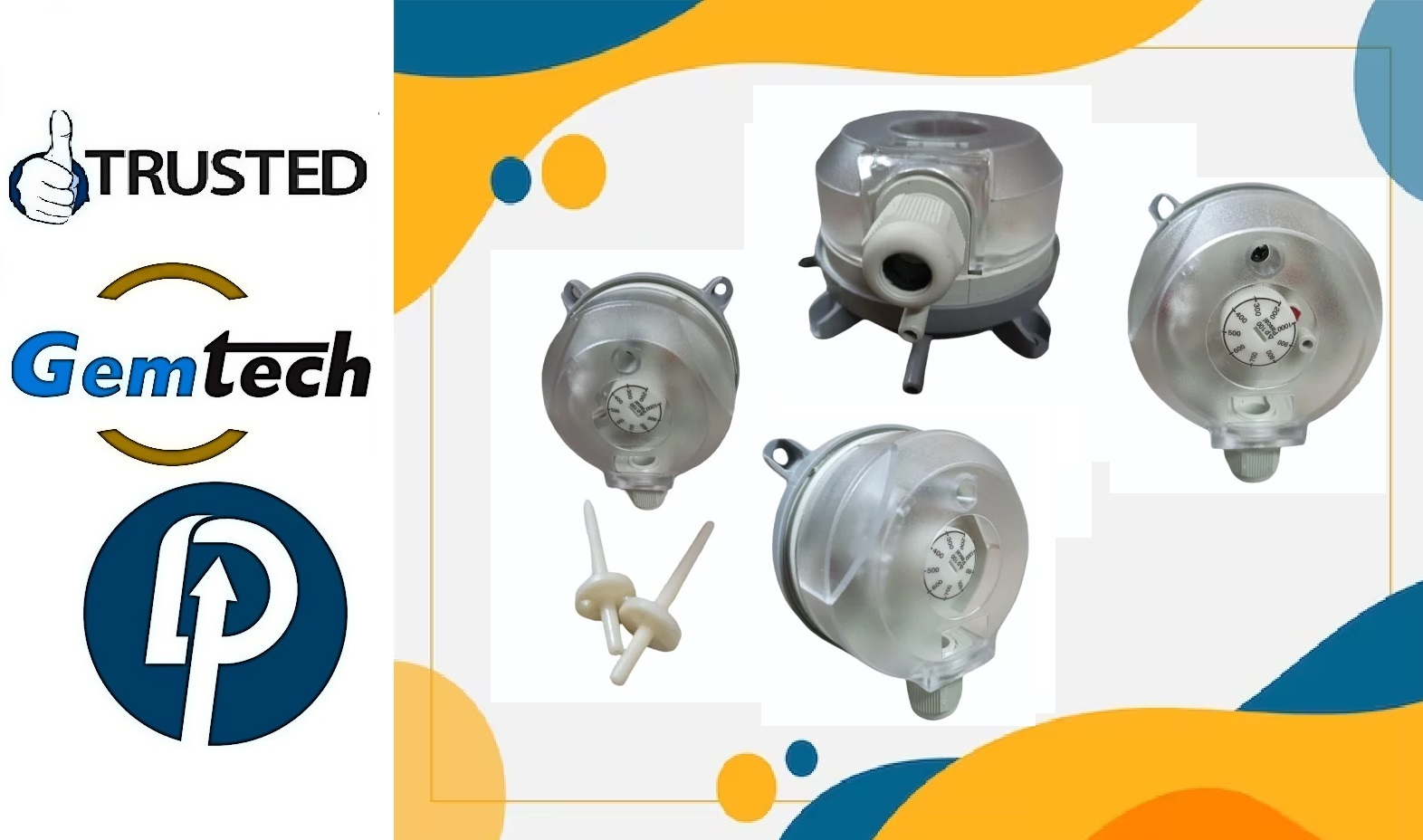 930. 81 Gemtech Air Differential Pressure switch 30 - 300 PA by Ankleshwar Gujarat