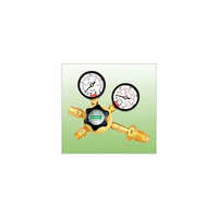 Single Stage Regulator - Brass Body, Golden Color | 1-year Warranty, Analog Only Display, Industrial Usage