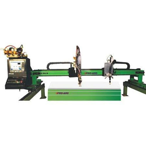 Green & Black Cnc Plasma And Flame Cutting Machine