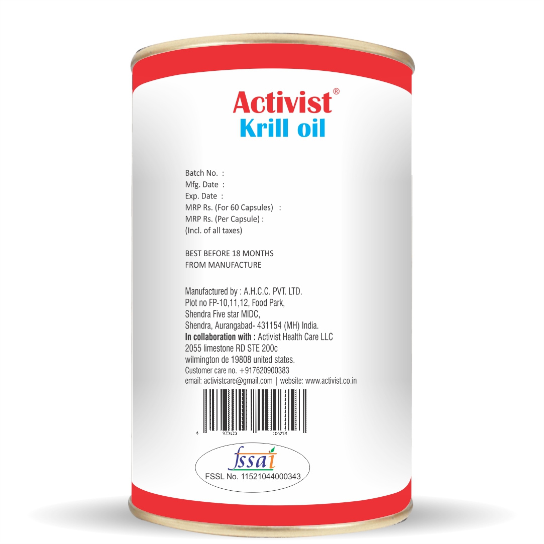 Activist Krill Oil 60 Liquid Capsules