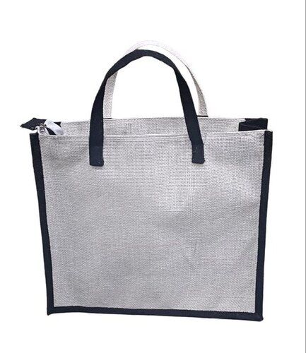 Silver Jute Carry Bag