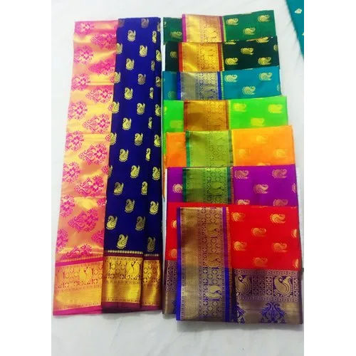 Multicolor Balatan Satin Silk Sarees