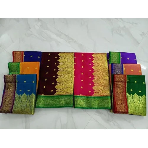 Buy Banarasi Shalu Shine Silk Saree (Range -2) - Voilet Online- Salemora