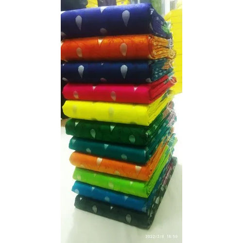 Multicolor Silver Border Butta Sarees