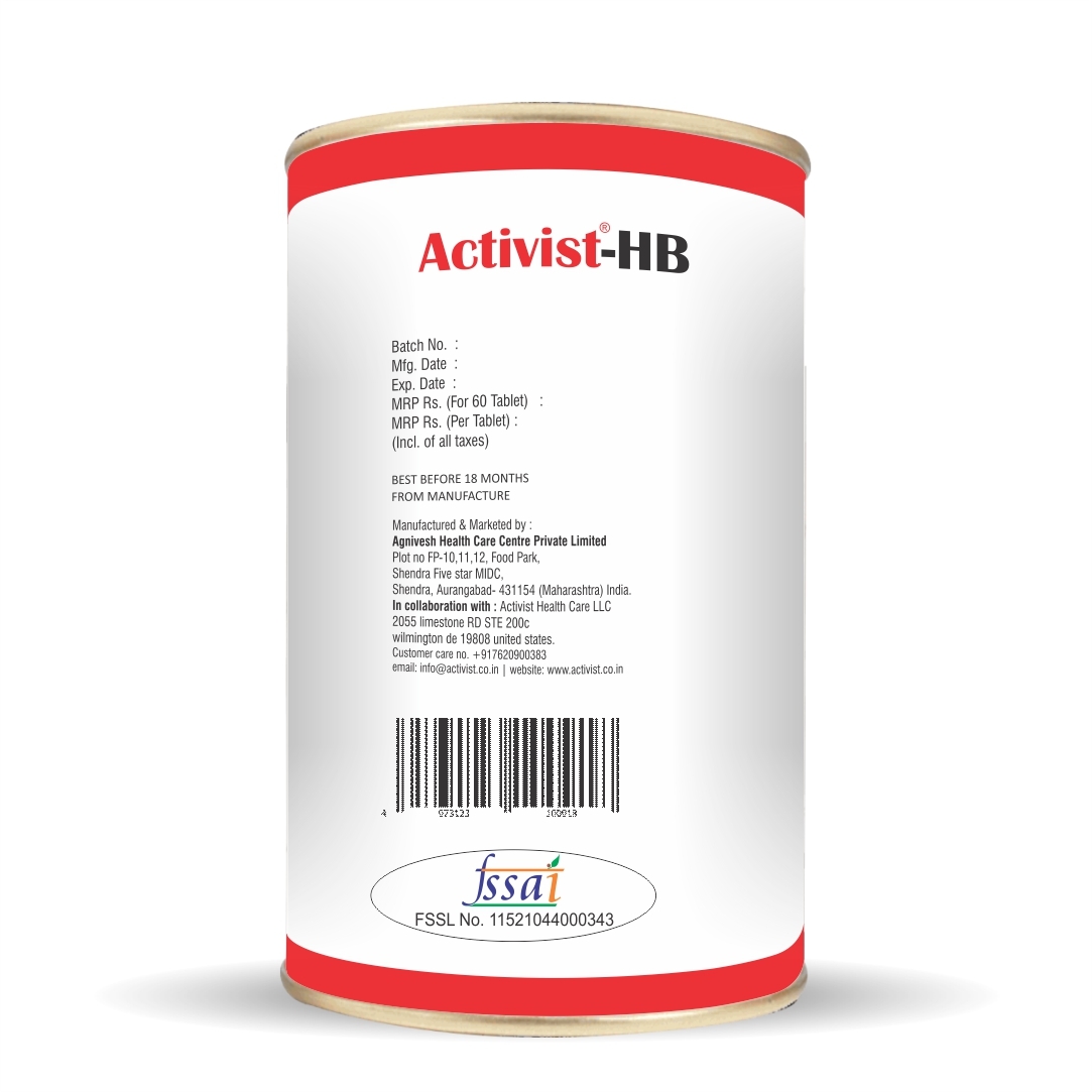 Activist HB 60 Iron Tablets