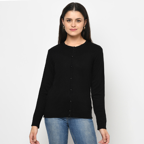 Ladies Black Cardigan