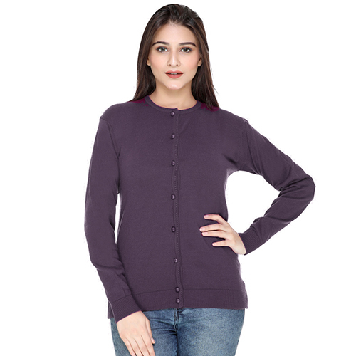 Ladies Round Neck D Falsa Cardigan