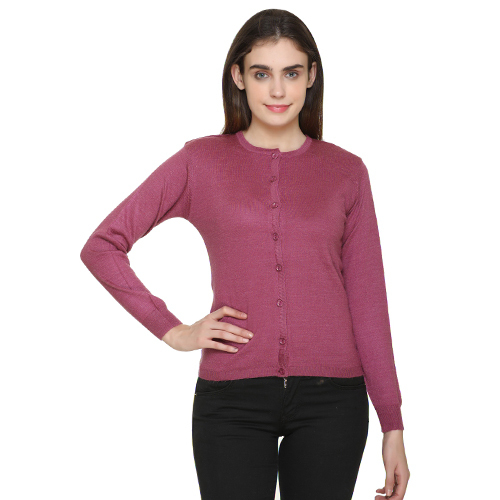 Ladies Round Neck D Move Cardigan