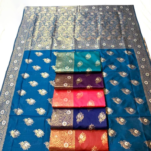 Designer Copper Zari Silk Saree