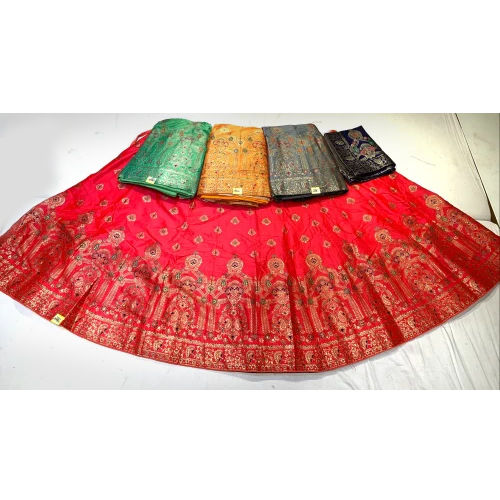 Multcolor Printed Banarsi Lehenga Choli