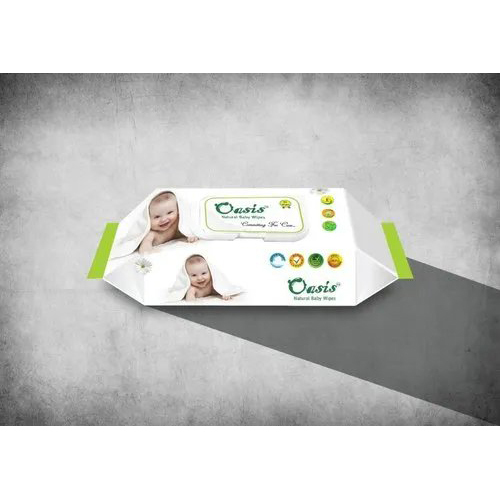 Oasis Natural Baby Wipes - Non Woven Spun Lace, 25 Pcs | White, Ideal for Newborns