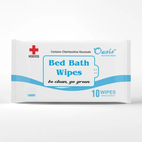 Bed Bath Wipes - Cotton, 240x300 mm & 300x320 mm, White | Application for Hospitals, Ideal for Hygienic Practices