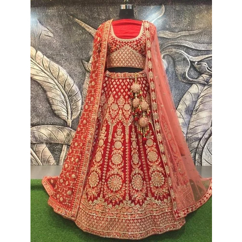 Designer Bridal Lehenga Choli With Double Dupatta