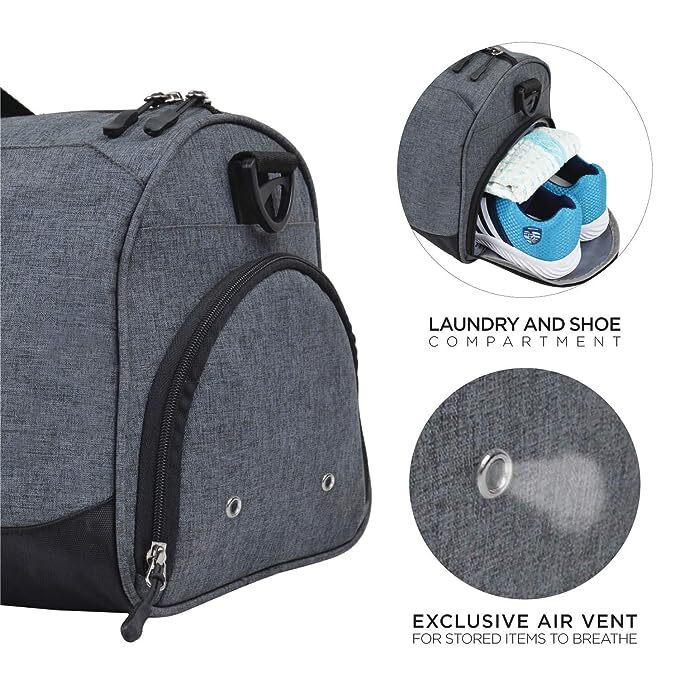 Gym Bags  With Shoe Compartment