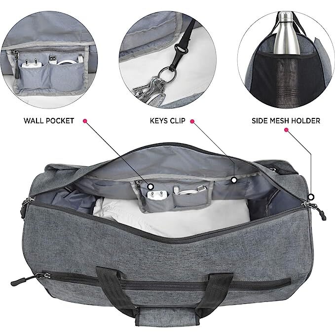 Gym Bags  With Shoe Compartment