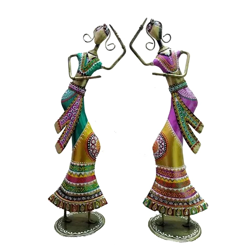 Metal Traditional Lady Statue