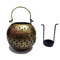 Brass Tea Light Candle Holder - High Quality Brass, 3.5 Inches Diameter | Polished Finish, Modern Arts Design, Holiday & Home Decoration