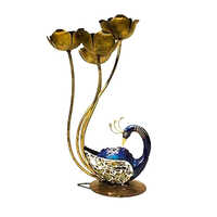 Painting Wrought Iron Peacock Candle Stand