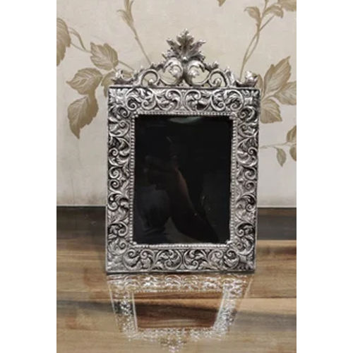 White Metal German Silver Plated Photo Frame