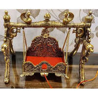 Golden Metal Lord Krishna Jhula