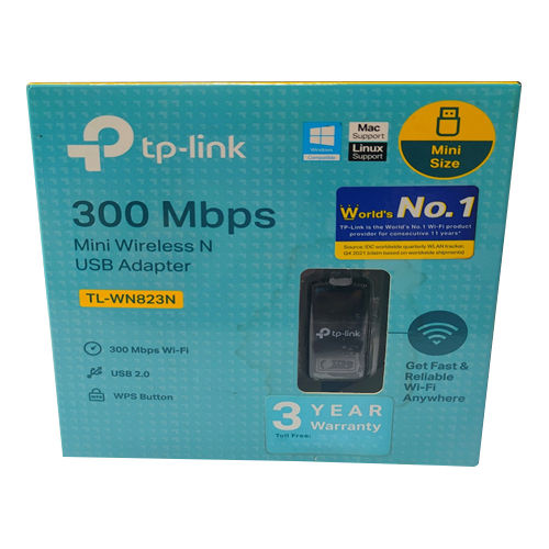 Black 300 Mbps Tp-Link Wifi Adapter