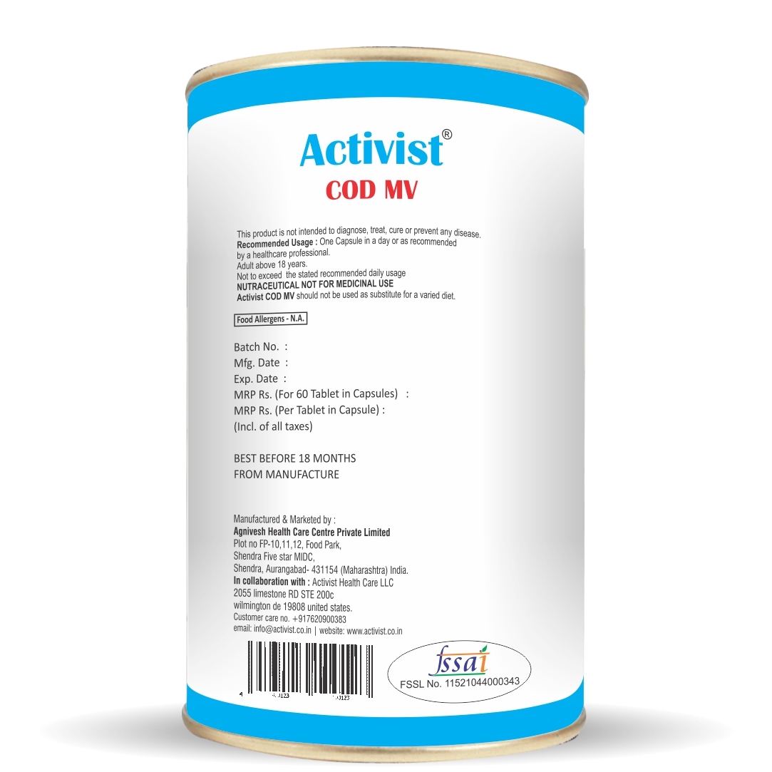 Activist Cod MV Tablet in Capsules 60 capsules