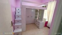 Ultimate Queen Size Bunk Bed by Eppotum with wardrobe dressing table shore rack and stairs with storage