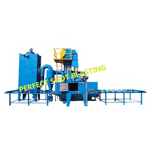 Stone Shot Blasting Machine - Color: Blue-Yellow