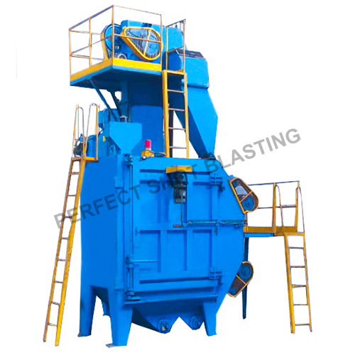 Ash-8 Hanger Type Shot Blasting Machine - Color: Blue-Yellow