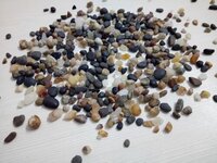 Aquarium tank used multicolored attractive natural round gravels and pebbles stone