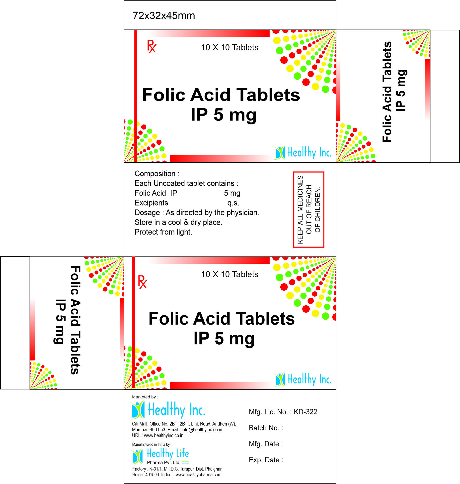 400 mcg Folic Acid Tablet IP