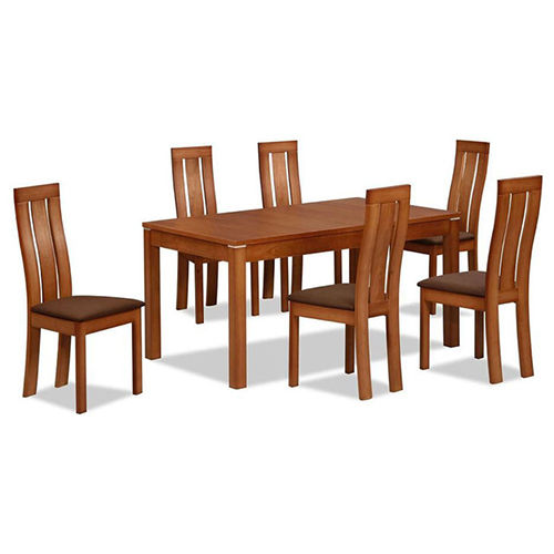 Dark Brown Dining Table 6 Set