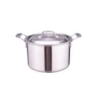 Tri-ply Stainless Steel Soup Pot - High-quality Solid Material | Industrial-grade Steel, Durable Design