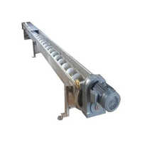 Automatic Horizontal Screw Conveyor - Stainless Steel, Heat Resistant | Compact Design, Automated Material Transport, Industrial Use, Warranty Included