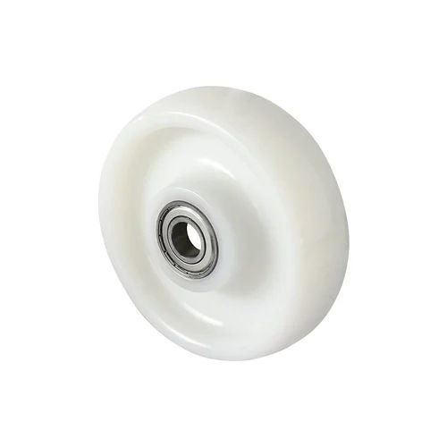 Nylon Trolley Wheel - 180x50 mm , White Polished Finish , 2000 KG Load Capacity