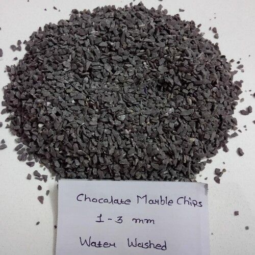 dark chocolate brown natural crushed marble chips for terrazzo flooring and wall cladding landscaping