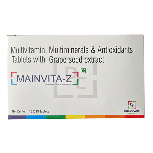 Multivitamin Multiminerals and Antioxidant Tablets With Grape Seed Extract